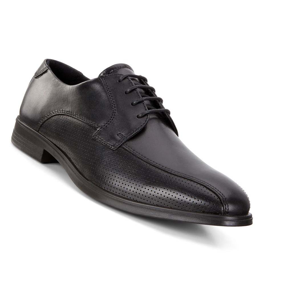 Men's Ecco Melbourne Dress Shoes Black | Canada 520DFM